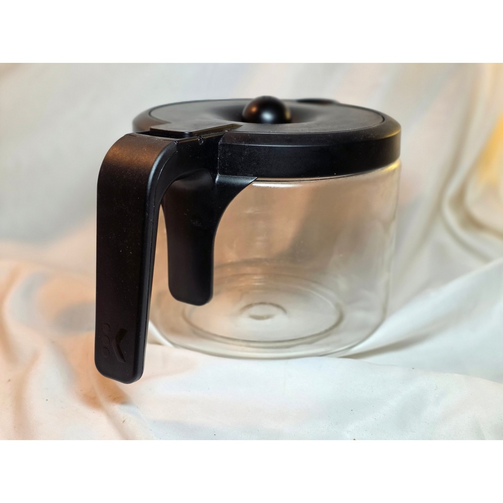 Keurig 2.0 Replacement Glass Carafe 4 Cup Black Handle Clear Pot
